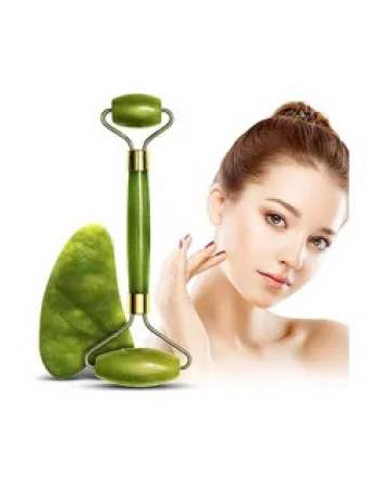 Rodillo jade + piedra gua-sha